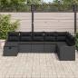 Preview: Sofa Set mit Kissen mit Speicher Schwarz Poly-Rattan