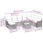 Preview: 9-teilige Gartensofa Set mit Kissen Grau Poly Rattan, 2-Sitzer Gartensofa mit Kissen Grau Poly Rattan