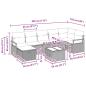 Preview: Sofa Set 8 stk. 7-Sitzanzahl Schwarz Poly-Rattan