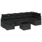 Preview: Sofa Set 8 stk. 7-Sitzanzahl Schwarz Poly-Rattan