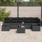 Preview: Sofa Set 8 stk. 7-Sitzanzahl Schwarz Poly-Rattan