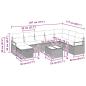 Preview: 9-teilige Garten Sofa Set mit Kissen Hellgrau Poly Rattan, 2-Sitzer Garten Sofa mit Kissen Grau Poly Rattan