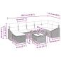 Preview: 8-teiliges Garten-Sofa-Set mit Kissen Braun Poly Rattan