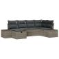 Preview: 6-teilige Garten Sofa Set mit Kissen Grau Poly Rattan