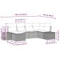 Preview: 6-teilige Garten Sofa Set mit Kissen Grau Poly Rattan