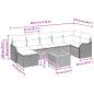 Preview: 8-teiliges Garten Sofa Set mit Kissen Grau Poly-Rattan, 2-Sitzer Garten Sofa mit Kissen Grau Poly-Rattan