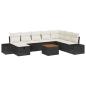 Preview: 9-teiliges Garten-Sofa-Set mit Kissen Schwarz Poly Rattan