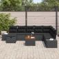 Preview: Gartensofa-set 9 Stk. Schwarz Poly-Rattan