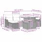 Preview: Gartensofa-set 7 Stk. Schwarz Poly-Rattan