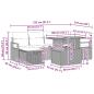 Preview: Gartensofa-set 7 Stk. Schwarz Poly-Rattan