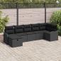 Preview: ARDEBO.de - Gartensofa-set 7 Stk. Poly Rattan