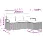 Preview: 4-teiliges Garten-Sofa-Set mit Kissen Grau Poly-Rattan, 2-Sitzer Garten-Sofa mit Stauraum & Kissen Grau Poly-Rattan