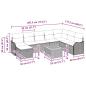 Preview: Gartensofa-set 9 Stk. Schwarz Poly Rattan