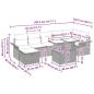 Preview: Gartensofa-set 8 Stk. Schwarz Poly-Rattan