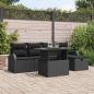 Preview: ARDEBO.de - Gartensofa-set 6 Stk. Schwarz Poly-Rattan