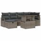 Preview: Gartensofa-set 7 stk. Grau Poly-Rattan