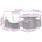 Preview: Garten-Sofa-Set 7 Stk. Schwarz Poly-Rattan