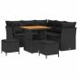 Preview: Gartensofa-set 8 pcs Schwarz Poly-Rattan