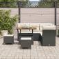 Preview: 8-teiliges Garten-Sofa-Set mit Kissen Schwarz Poly Rattan Akazie, 3-teiliges Garten-Esszimmer-Set mit Kissen Schwarz Poly Rattan Akazie