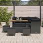Preview: Gartensofa-set 9 pcs Schwarz Poly-Rattan