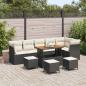 Preview: ARDEBO.de - Gartensofa-set 10 pcs Schwarz Poly-Rattan