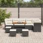 Preview: Gartensofa-set 10 pcs Schwarz Poly-Rattan