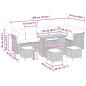Preview: 10-teiliges Garten-Sofa-Set mit Kissen Beige Poly Rattan Akazie, 4-teiliges Garten-Esszimmer Set mit Kissen Beige Poly Rattan Akazie