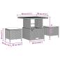 Preview: 12-teiliges Garten-Sofa-Set mit Kissen Grau Poly-Rattan Akazie, 3-teiliges Garten-Esszimmer-Set mit Kissen Grau Poly-Rattan Akazie