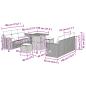 Preview: 9-teiliges Garten-Sofa-Set mit Kissen Schwarz Poly-Rattan Akazie, 3-teiliges Garten-Dining-Set mit Kissen Schwarz Poly-Rattan Akazie