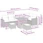 Preview: 9-teiliges Garten-Sofa-Set mit Kissen Graues Poly-Rattan Akazie, 3-teiliges Garten-Dining-Set mit Kissen Graues Poly-Rattan Akazie