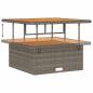 Preview: 13-teiliges Garten Sofaset mit Kissen Graues Poly Rattan Akazie, 3-teiliges Garten Essset mit Kissen Graues Poly Rattan Akazie