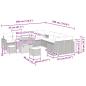 Preview: 13-teiliges Garten Sofa Set mit Kissen Beige Poly Rattan Akazie, 3-teiliges Garten Esstisch Set mit Kissen Beige Poly Rattan Akazie