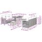 Preview: Gartensofa-set mit Kissen 9 pcs Schwarz Poly-Rattan