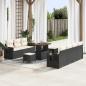 Preview: ARDEBO.de - Gartensofa-set 10 stk. Schwarz Poly-Rattan
