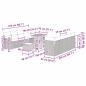 Preview: Gartensofa-set mit Kissen 11 pcs Beige Poly Rattan