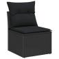 Preview: Gartensofa-set 12 Stk. Schwarz Poly-Rattan