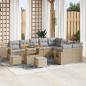 Preview: ARDEBO.de - Gartensofa-set 12 pcs Beige Poly-Rattan
