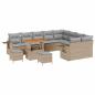 Preview: Gartensofa-set 12 pcs Beige Poly-Rattan