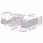 Preview: 10-teiliges Garten-Sofa-Set mit Kissen - Graues Poly-Rattan & Akazie, 3-teiliges Garten-Ess-Set mit Kissen - Graues Poly-Rattan & Akazie