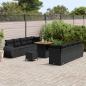 Preview: Gartensofa-set 11 stk. Schwarz Poly-Rattan