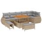 Preview: Gartensofa-set 9 stk. Beige Poly-Rattan