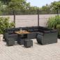 Preview: 12-teiliges Garten-Sofa-Set mit Kissen Schwarz Poly-Rattan Akazie, 3-teiliges Garten-Dining-Set mit Kissen Schwarz Poly-Rattan Akazie