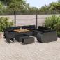 Preview: Gartensofa-set 13 stk. Schwarz Poly-Rattan