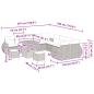 Preview: 13-teiliges Garten-Sofa-Set mit Kissen, beiges Poly-Rattan, Akazie, 3-teiliges Garten-Dining-Set mit Kissen, beiges Poly-Rattan, Akazie