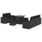 Preview: ARDEBO.de - Gartensofa-set 8 pcs Schwarz Poly-Rattan