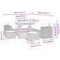 Preview: 8-teiliges Garten-Sofa-Set mit Kissen Grau Poly-Rattan Akazie, 3-teiliges Garten-Ess-Set mit Kissen Grau Poly-Rattan Akazie