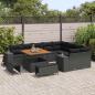Preview: Gartensofa-set 12 Stk. Schwarz Poly-Rattan