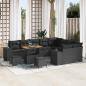 Preview: ARDEBO.de - Gartensofa-set 12 stk. Schwarz Poly-Rattan