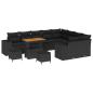 Preview: Gartensofa-set 12 stk. Schwarz Poly-Rattan