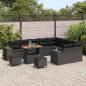 Preview: Gartensofa-set 12 stk. Schwarz Poly-Rattan